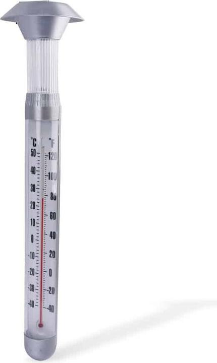 Actual product image Grundig LED Solar Light Outdoor Thermometer Earth Spike