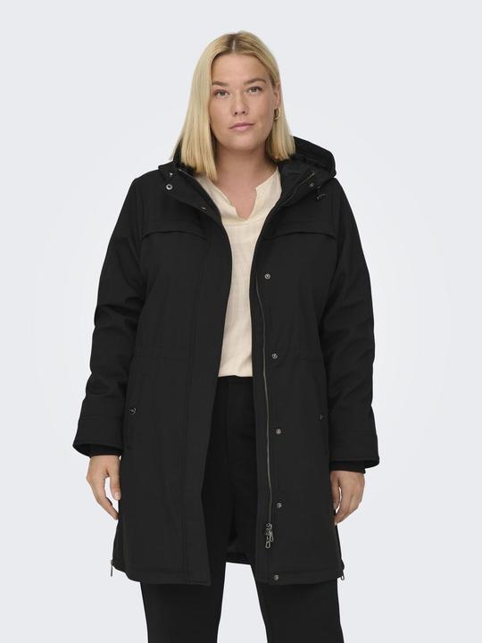 Actual product image Only Hood Ribbed cuffs Coat Long parka (42)