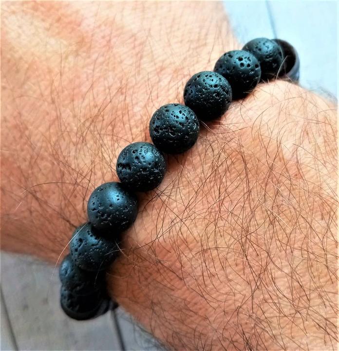 Immagine prodotto Cbx Bracciale elastico con perline Lava Rock