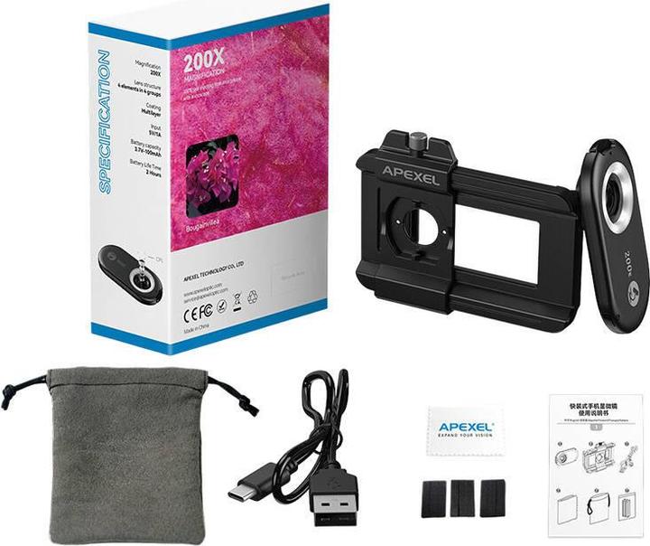 Produktbild Apexel Lens for phone 200x APL-MS200