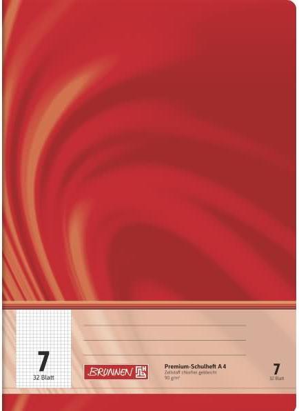 Image du produit Cahier d'écolier Vivendi quadrillé 7 DIN A4 sans marge, 32 feuilles (A4, Quadrillé)