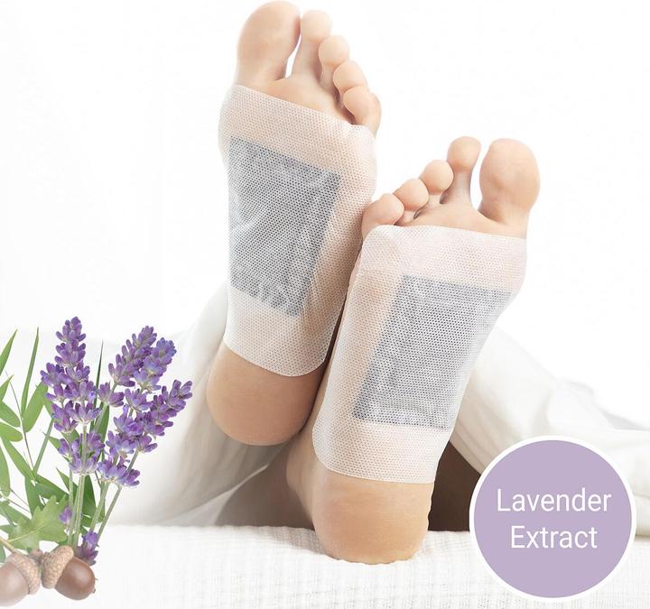 Produktbild InnovaGoods Detox Fusspflaster Lavender 10 Stück (Fussdeodorant & -puder)