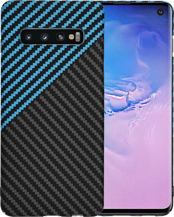 Produktbild Techsuit - Carbonite FiberShell - Samsung Galaxy S10 - Blue Pulse (Samsung Galaxy S10+)