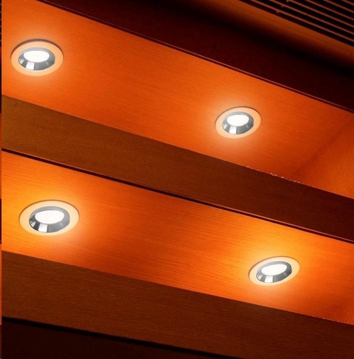 Actual product image V-TAC VT862CRD GU10 Fitting Plaster Metal Recessed Luminaire Chrome Bottom Round