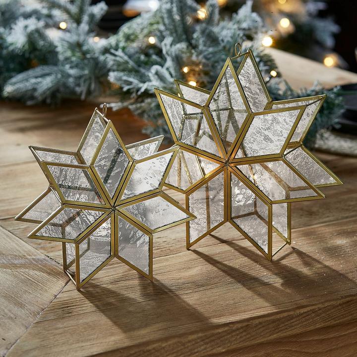 Produktbild Loberon Kerzenhalter 2er Set Zaydan gold/silber (23 x 22 x 6 cm)