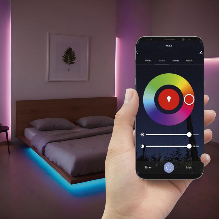 Immagine prodotto Hama 00176634 Illuminazione intelligente Striscia luminosa bianca WLAN (500 cm, Interno)