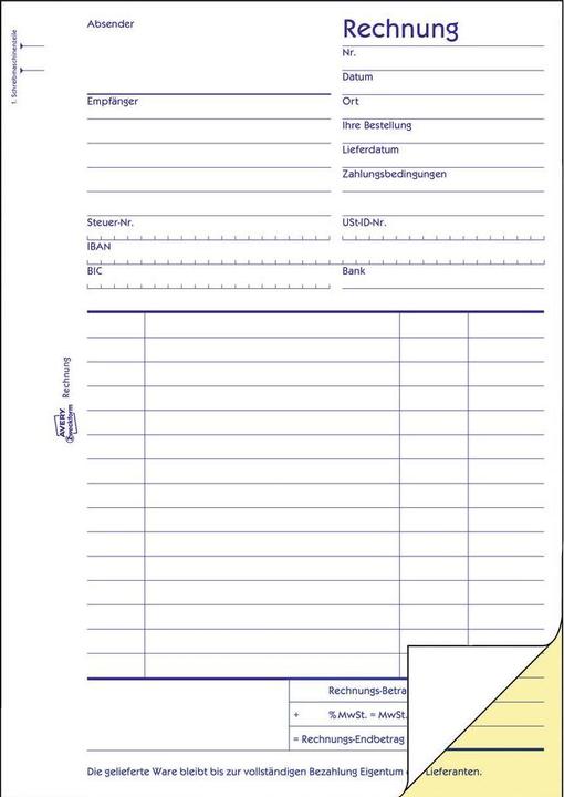 Actual product image Avery Form book "Invoice", SD, 4+1 FREE of charge (40 x)