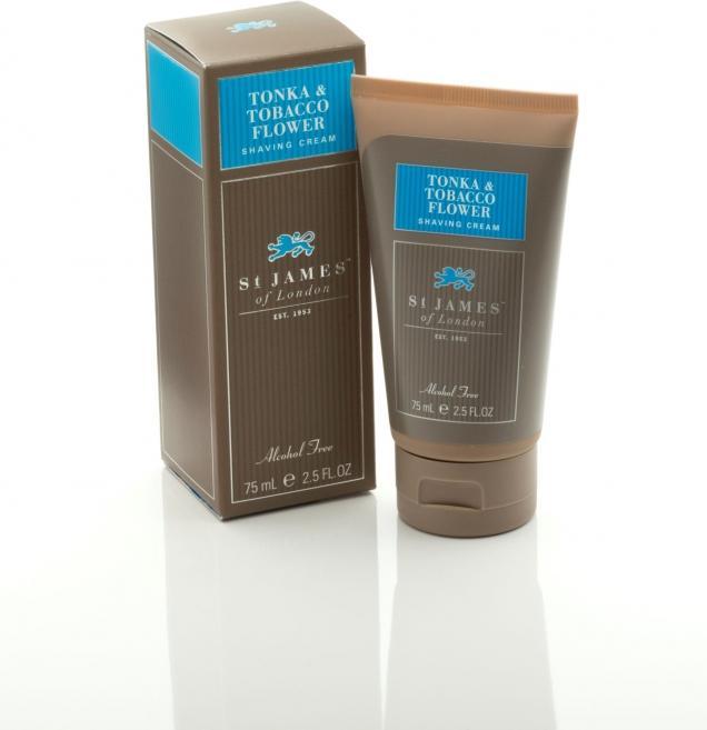 St. James of London Rasiercreme Tonka & Tobacco Flower in Tube (75 ml, Rasiercreme)