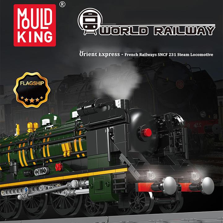 Actual product image Mould King SNCF 231 steam locomotive (Orient-Express)