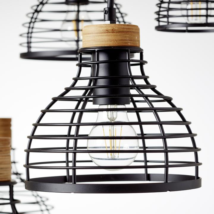 Immagine prodotto Brilliant Luce a sospensione Avia 6flg nero/legno (E27)