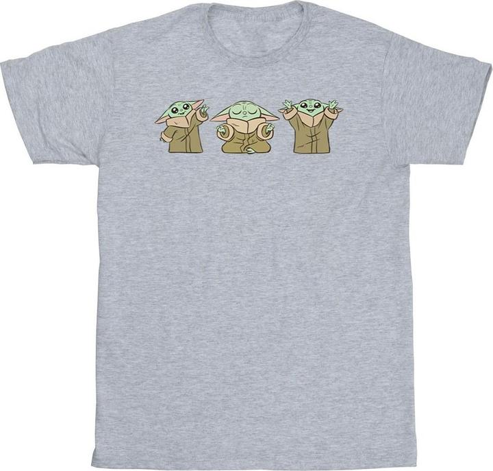 Actual product image Star Wars Mens The Mandalorian Grogu Poses T-Shirt (S)