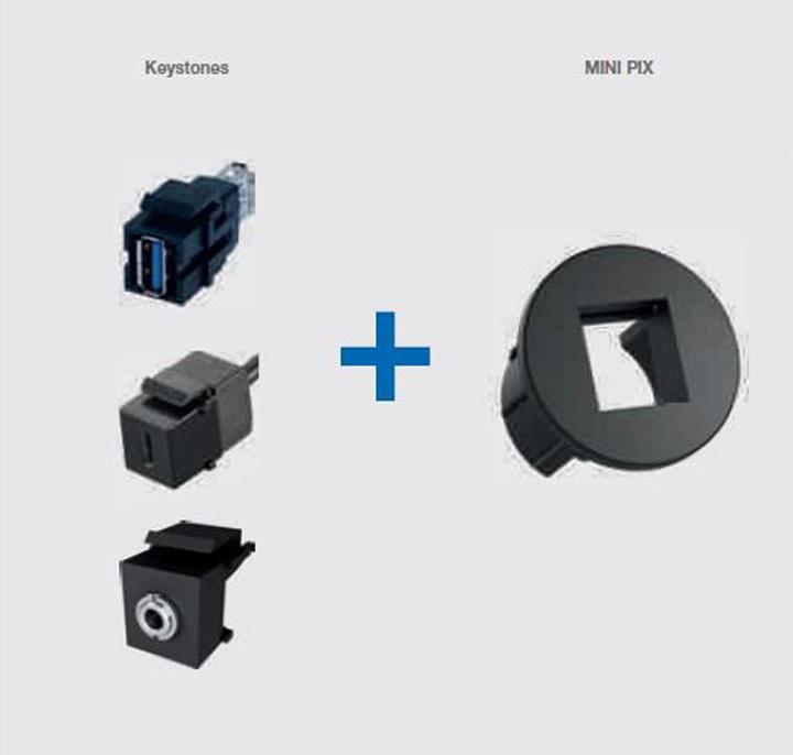 Produktbild Bachmann MINI PIX - Moduleinsatzadapter - Schwarz (Kabel Zubehör)
