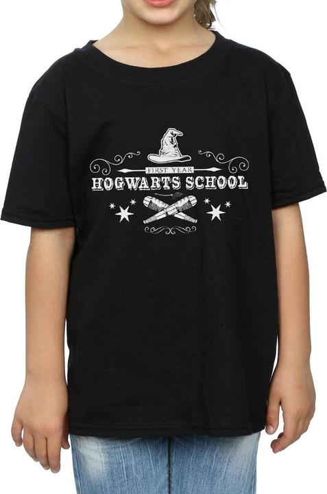 Actual product image Girls Hogwarts First Year Cotton T-Shirt (152, 158)