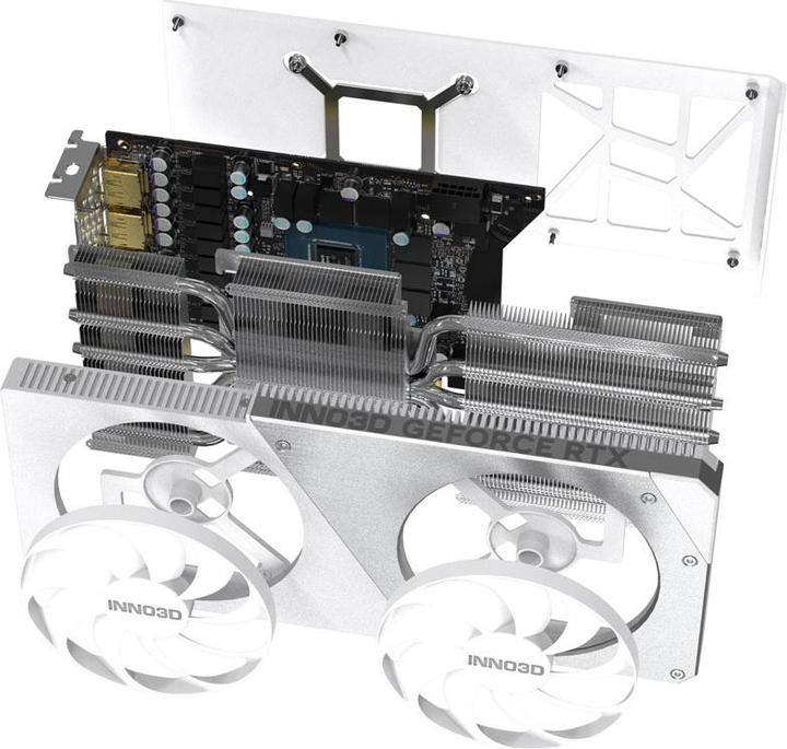 Actual product image Inno3D GEFORCE RTX 4070 Ti SUPER TWIN X2 OC WHITE NVIDIA 16 GB GDDR6X (16 GB)