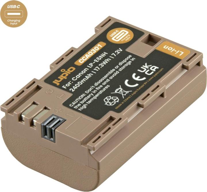 Immagine prodotto Jupio LP-E6NH Ultra C (ingresso USB-C) 2400mAh (Accumulatore di carica elettrica)
