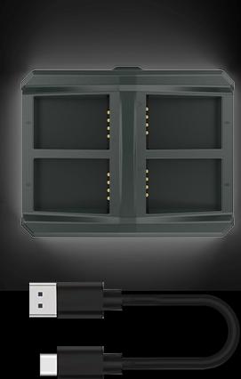 Actual product image Hollyland Solidcom C1 4-Slot Battery Charging Case
