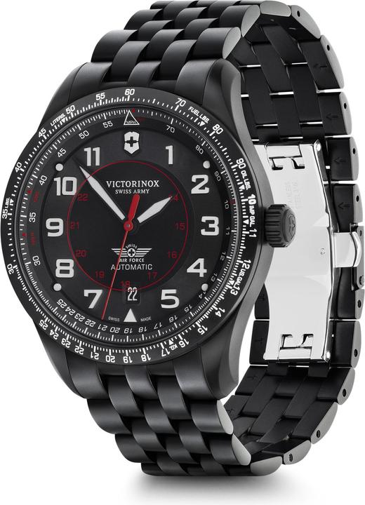 Produktbild Victorinox Airboss Mecha 42, BLK PVD, BLK dial, BLK SST br (Fliegeruhr, 42 mm)