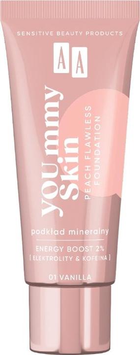 Oceanic AA Yoummy Skin Peach Flawless Foundation podkład mineralny dodający blasku 01 Vanilla 30ml (01 Vanilla)