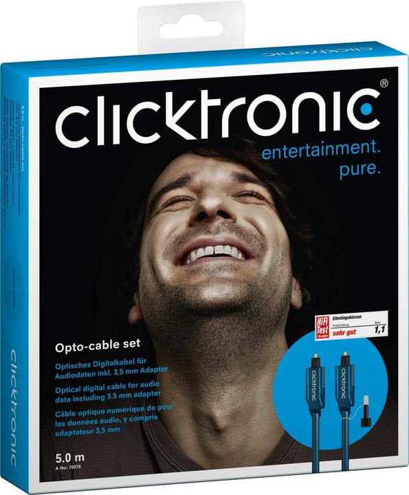 Produktbild clicktronic Opto-Kabel-Set (5 m, Optisch)