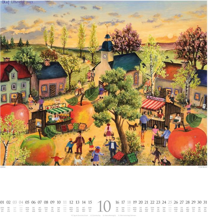 Actual product image Naive Malerei Kalender 2026 (48 x 54 cm, Hardcover, German, English, French)
