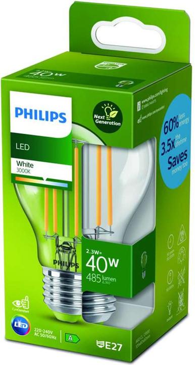 Produktbild Philips Lampe (E27, 2.30 W, 485 lm, 1 x, A)