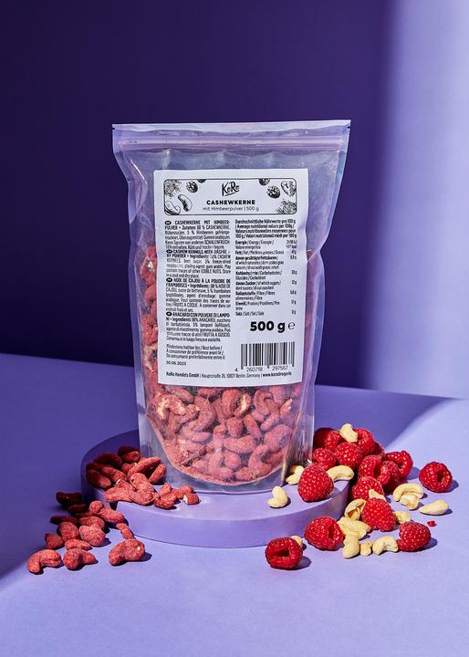 Image du produit KoRo Noix de cajou avec poudre de framboise (500 g)