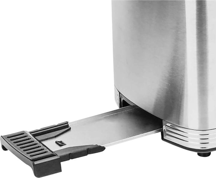 Image du produit Emerio TO-128308 Grille-pain sans BPA, avec support à petits pains Acier inoxydable, Noir