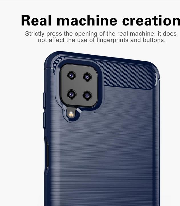 Produktbild Cadorabo TPU Ultra Slim carbon edelstahl Kombi Cover (Samsung Galaxy A12)