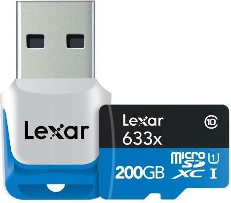Image du produit Lexar microSDXC 633x avec lecteur USB 3.0 (200 Go, microSDXC, U1, UHS-I)