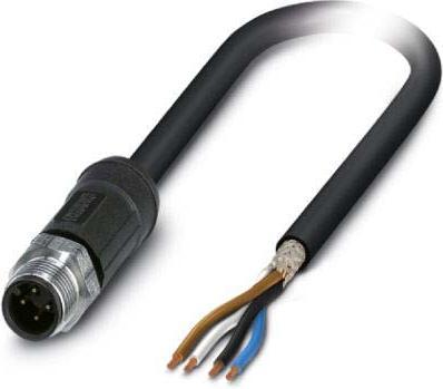 Produktbild Phoenix Contact Phoenix 1454147 - 10 m - M12 - Männlich - Schwarz - Deutschland