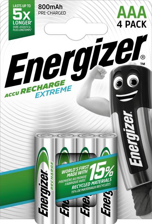 Energizer Recharge Extreme (4 pcs., AAA, 800 mAh)