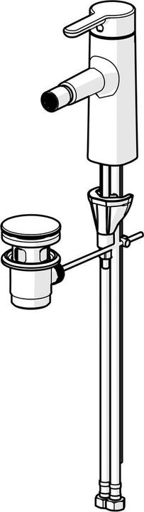 Actual product image Hansa HANSADESIGNO Style bidet faucet, free-standing, chrome