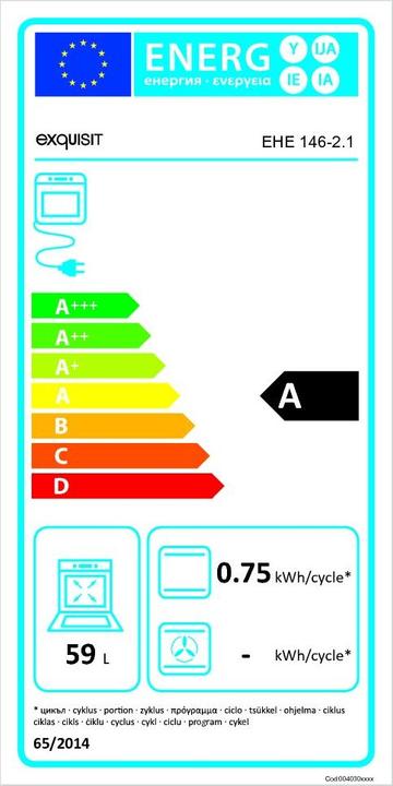 Etichetta energetica Exquisit Set EHE146-2.1