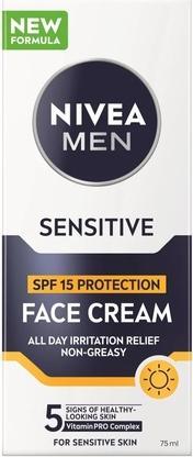 Image du produit NIVEA MEN Crème protectrice pour la peau SPF 15 Men Sensitive (Crème pour le visage) 75 ml (75 ml, Crème de jour, SPF 15)