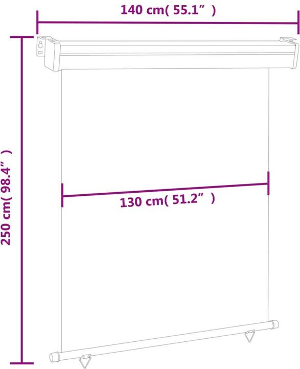 Image du produit VidaXL Auvent latéral (1.40 m)