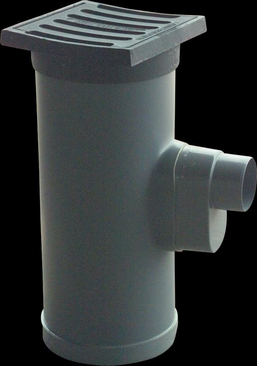 Actual product image Bevo Strassenablauf PVC-U 315 mm x 125 mm Stutzen Grau