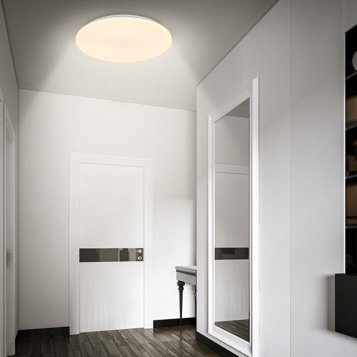 Actual product image Briloner LED ceiling light, microwave sensor, white, LED / 24W, IP54 (2600 lm)