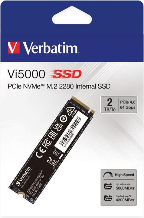 Image du produit Verbatim Vi5000 (2000 Go, M.2 2280)