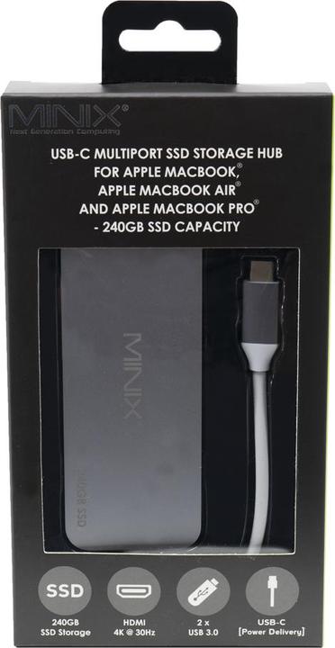 Produktbild Minix NEO-S2GR USB-C-Multiport-Adapter mit Solid State Drive (SSD) 240 GB im Lieferumfang enthalten (240 GB)