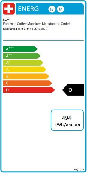 Energie-Label ECM Manufacture Mechanika VI Slim