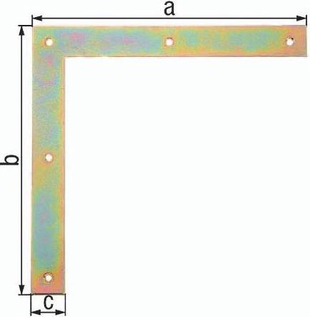 Produktbild GAH Tor-Winkel Breite 40 mm Länge 300 x 300 mm Stahl galvanisch gelb verzinkt