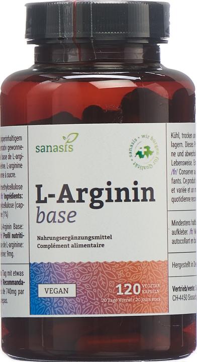 Immagine prodotto Sanasis L-Arginina Base Capsule (120 Pezzo/i, Pillole, 119 g)