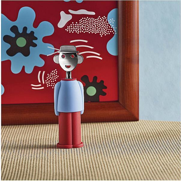 Actual product image Alessi Corkscrew Alessandro M. light blue-red (Corkscrew)