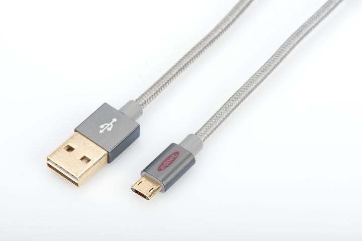 Image du produit ednet Câble USB de données/de charge USB A - micro B couleur p/p 10 m connecteur High Speed réversible (1 m, USB 2.0)