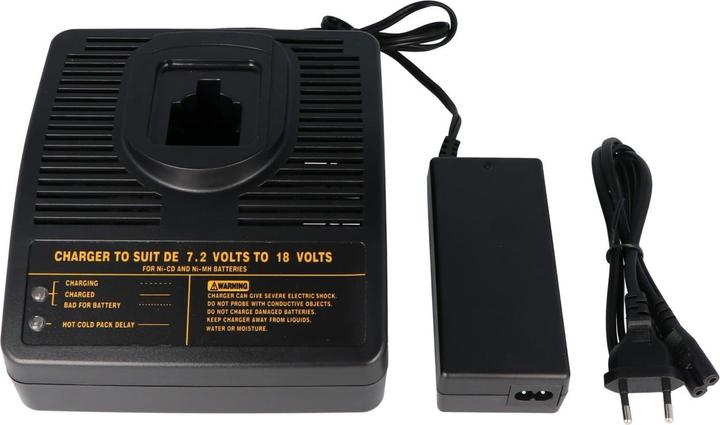 Actual product image AccuCell Universal charger suitable for Dewalt Elu 7,2-18V