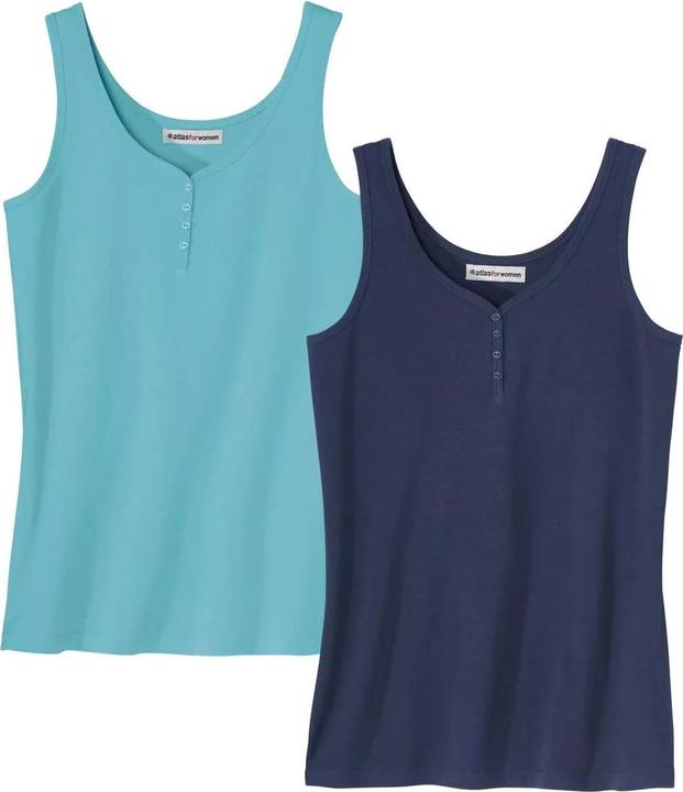 Atlas For Women 2erPack Tops mit herzförmigem Ausschnitt (W38/L40)