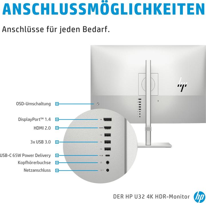 Actual product image HP U32 (3840 x 2160 Pixels, 31.50")