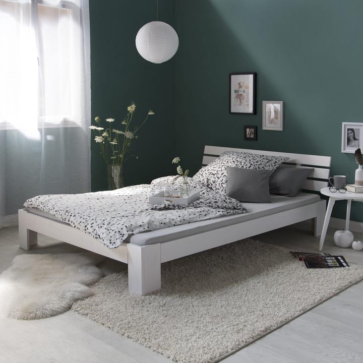 Produktbild Jamb Doppelbett mit Lattenrost und Bettkasten 140x200cm Weiss (140 x 200 cm)
