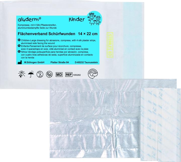 Nährwerte und Zutaten Söhngen aluderm Kinder Schürfwundenverband klein, Einzeln, steril verpackt (1 x)