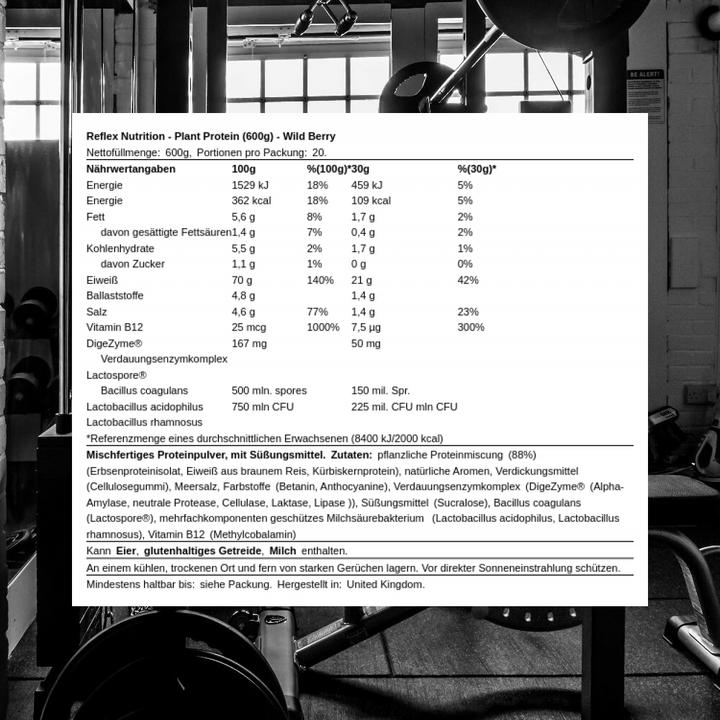 Actual product image Reflex Nutrition Plant Protein (Wild Berry, 1 pcs., 630 g)